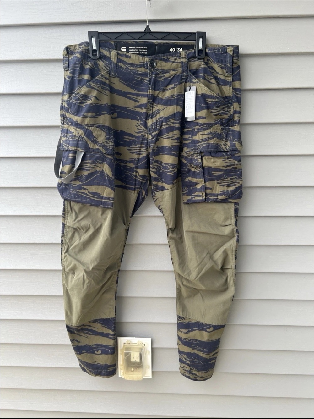 G-Star RAW 3D Regular Tapered Cargo 2.0 Pants Men’s 40x34 Tiger Camo Shadow